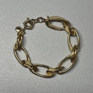 J Crew Double Chain Link Bracelet in Gold Tone